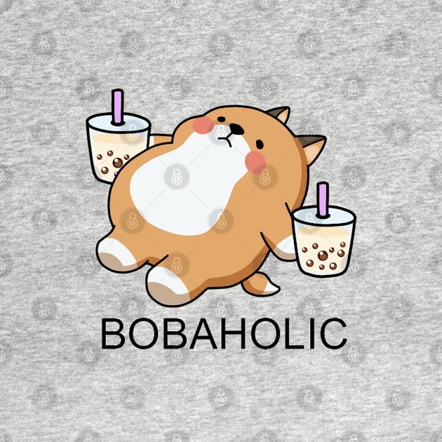 Lazy Bobaholic Shiba Loves Boba! by SirBobalot